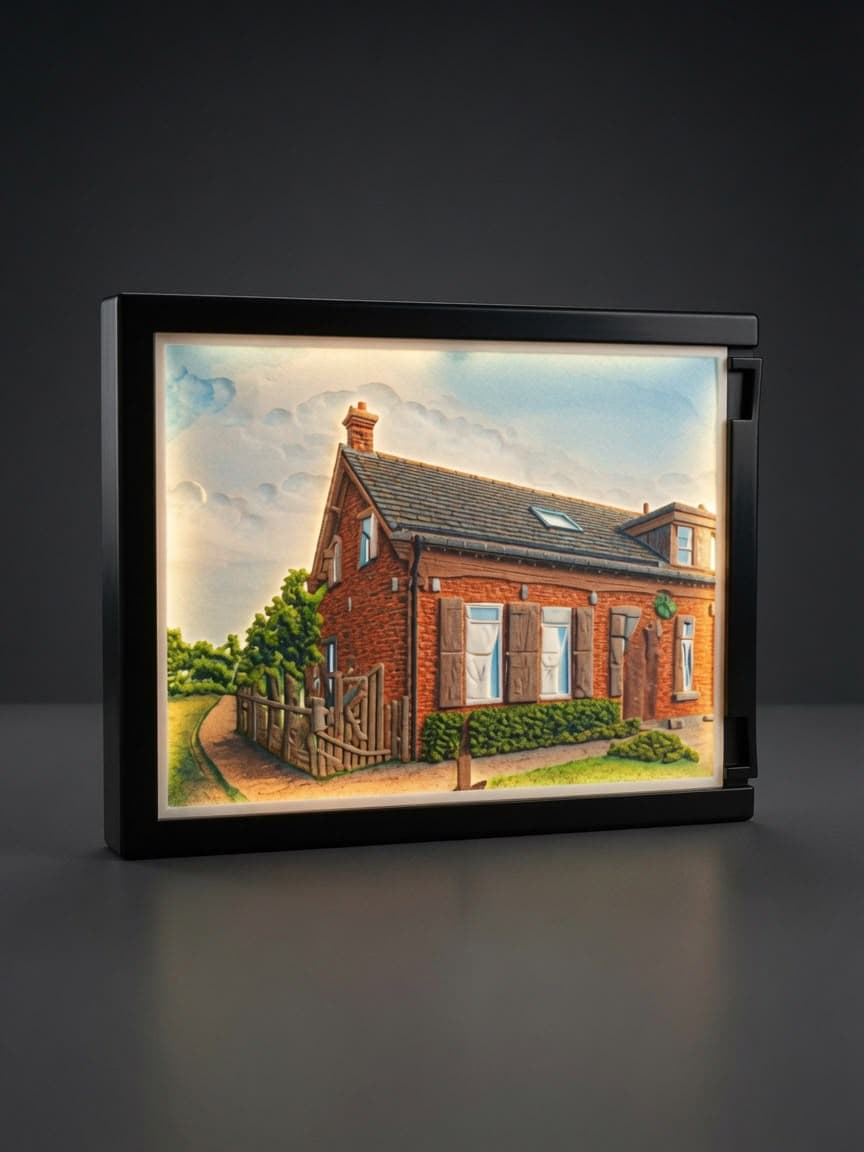 Lichtbak schuin gefotografeerd